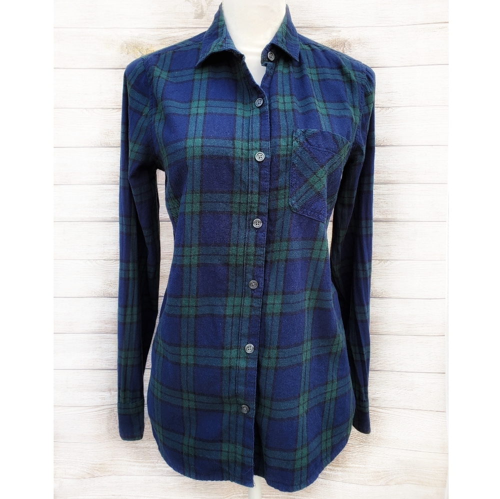 Old Navy Classic Blue Plaid Button Down